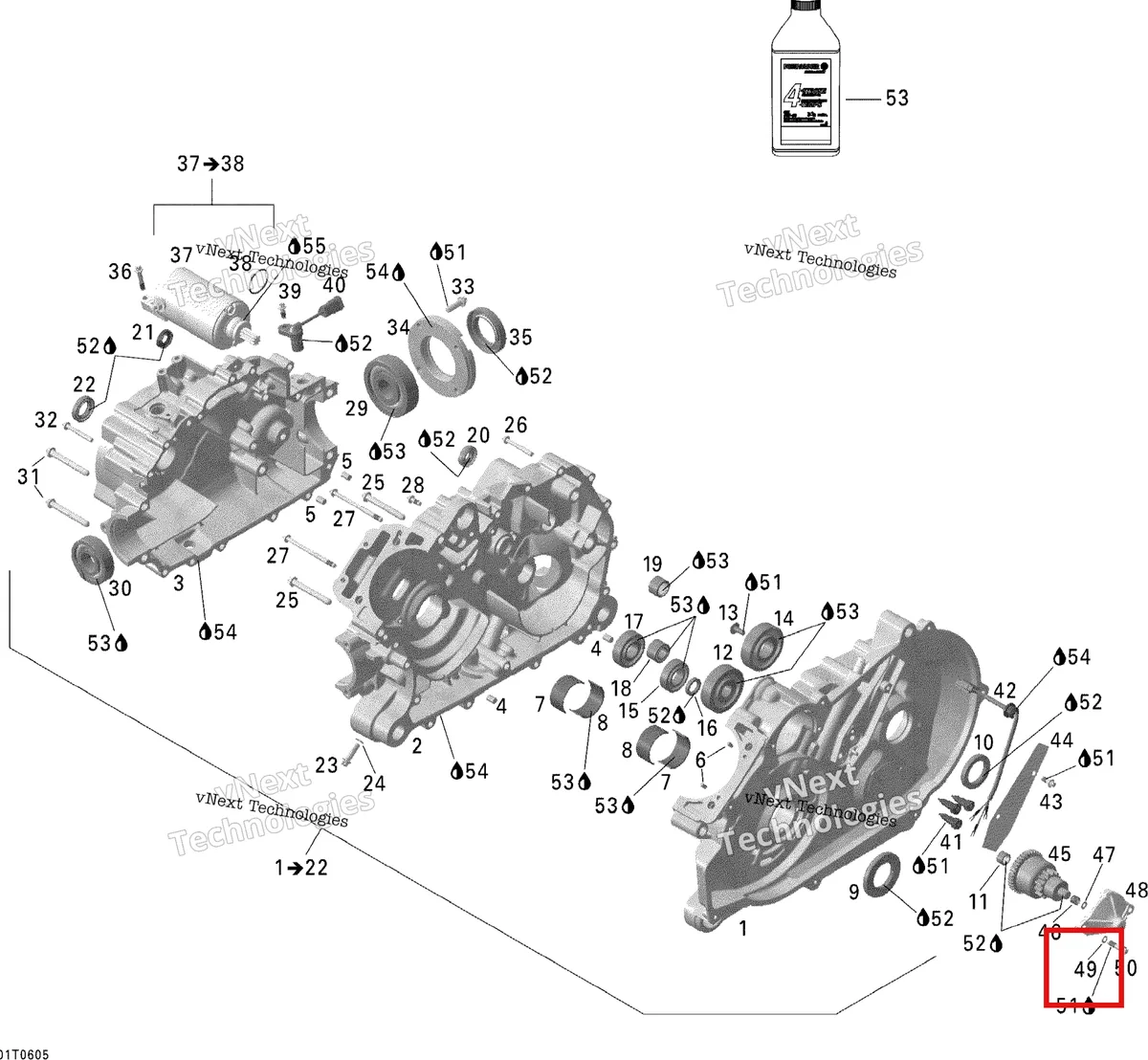 Деталь 420845020 на схеме узла 2006 Can-Am Outlander 400 STD 4 X 4 Crankcase