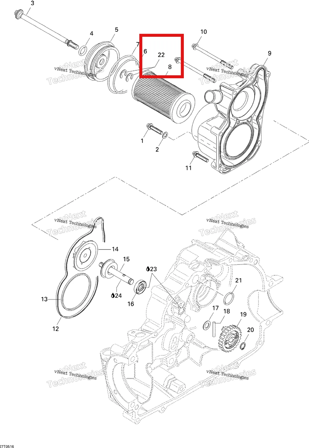 Деталь 420845240 на схеме узла Engine Cooling