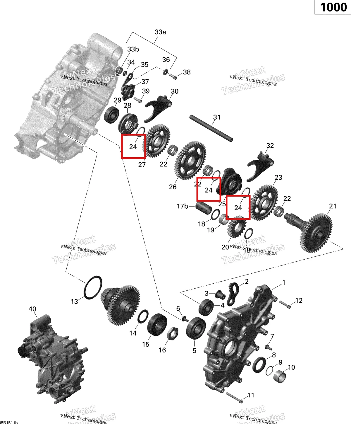 Деталь 420845775 на схеме узла 2015 Can-Am COMMANDER MAX 1000_DPS_XT Gear Box 2