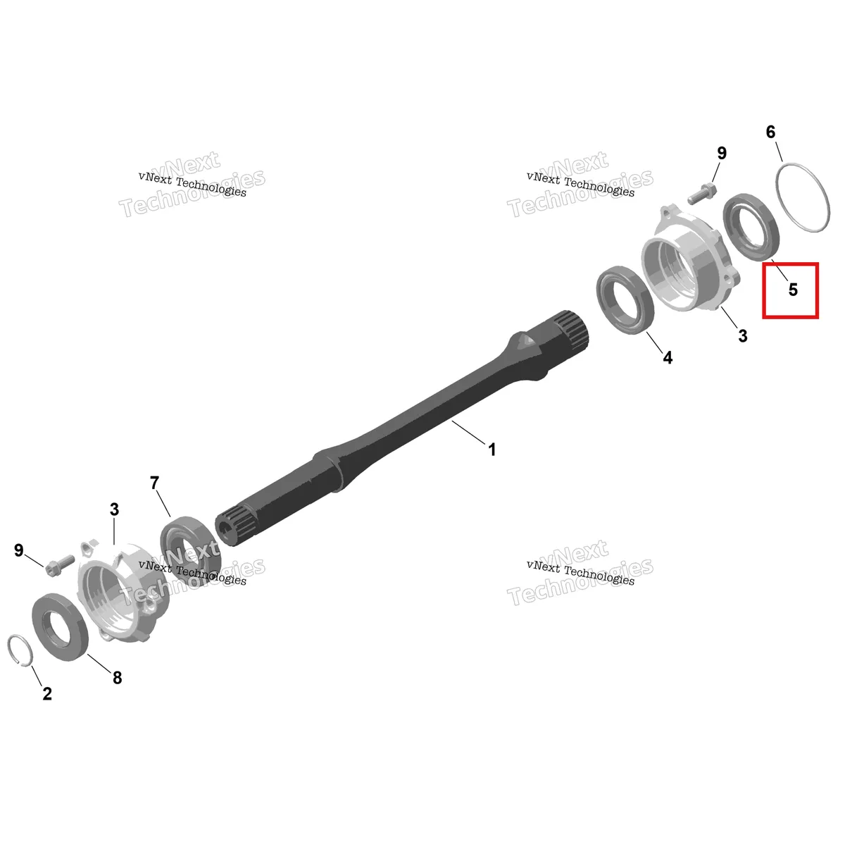 Деталь 420850055 на схеме узла 2026 Can-Am RENEGADE - 4X4 - XMR - 1000R EFI - 5UTA - Hyper Silver Rotax - Drive Shaft