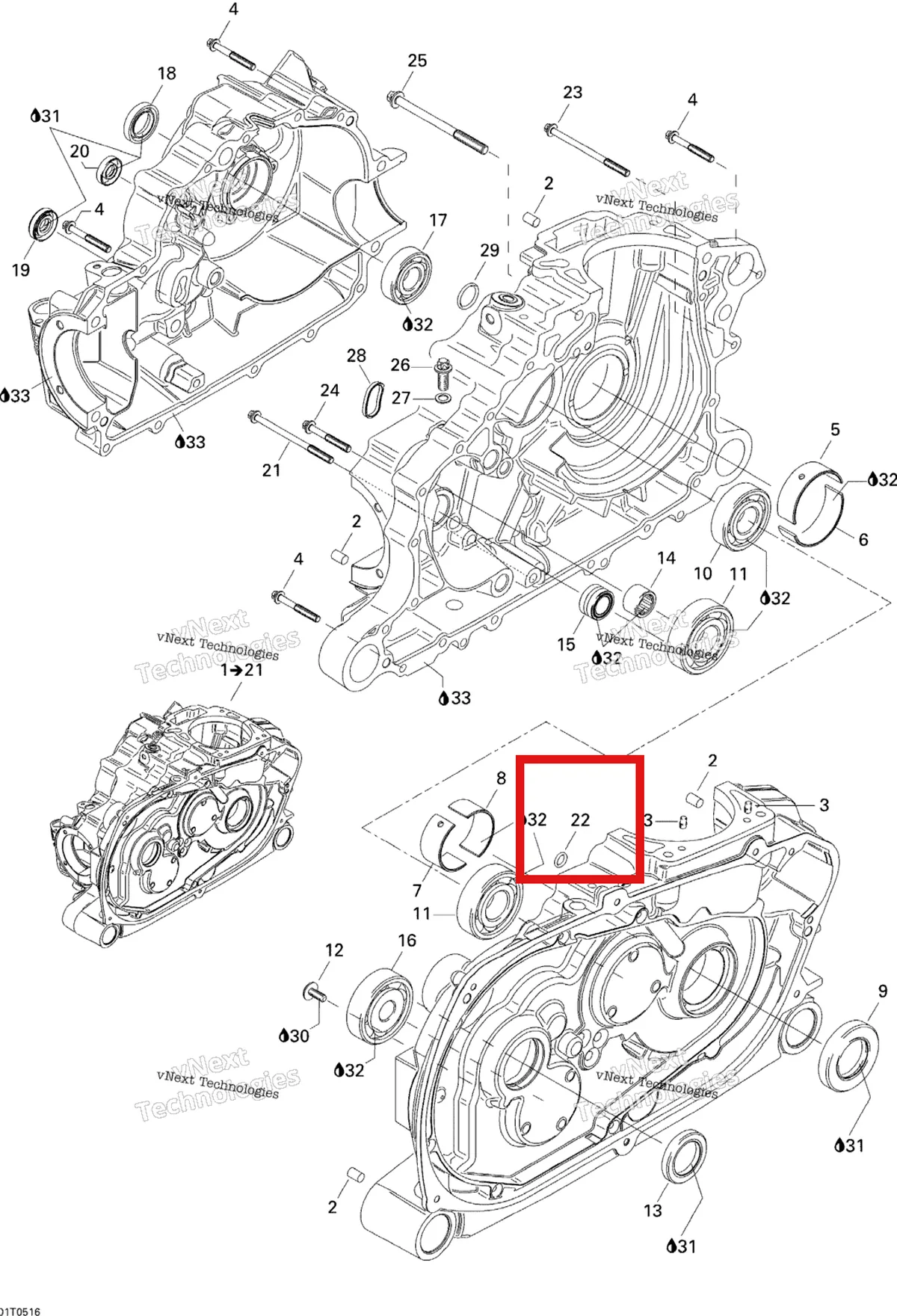 Деталь 420850902 на схеме узла Crankcase