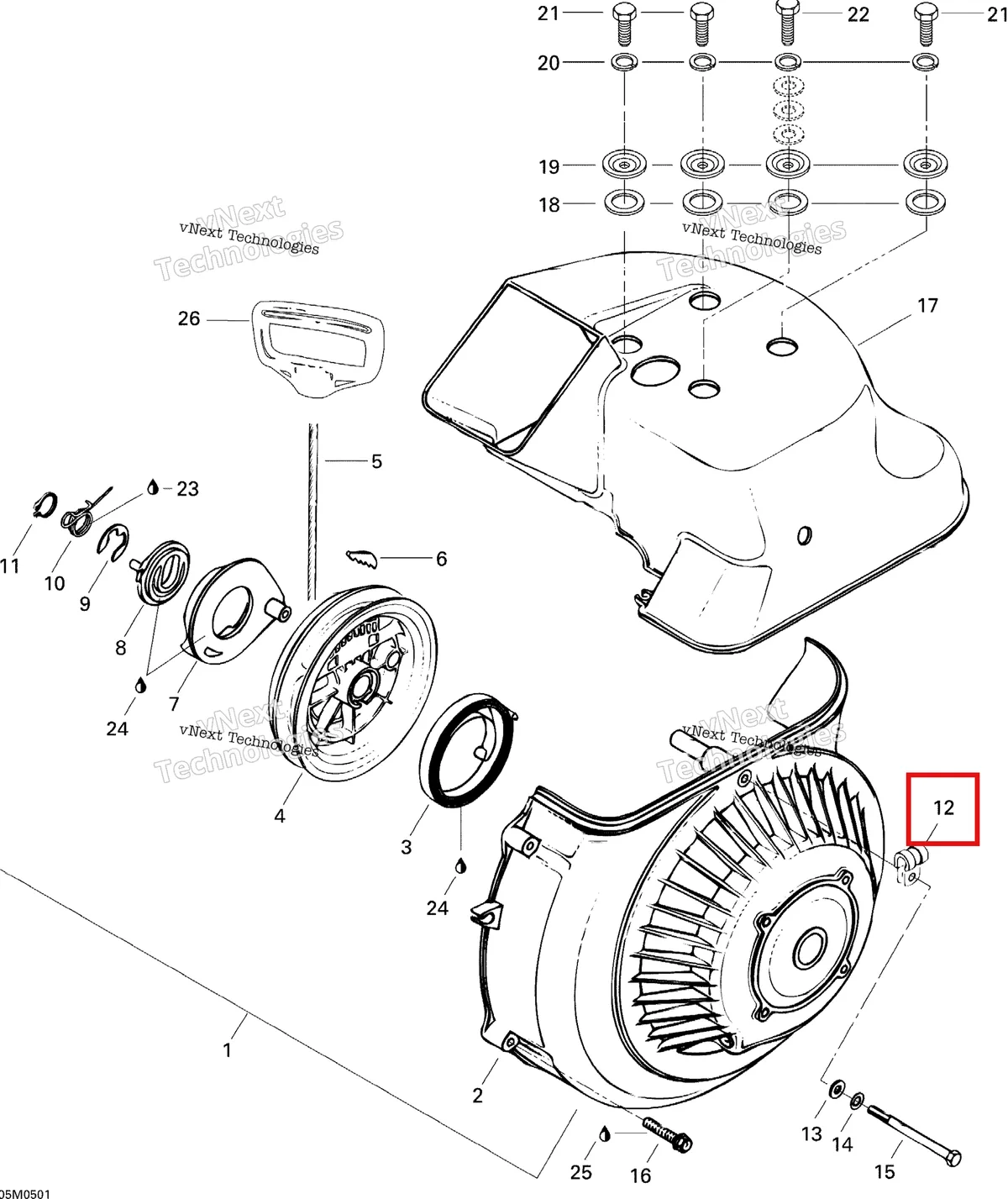 Деталь 420851240 на схеме узла 2005 Ski-Doo Tundra R Cooling System
