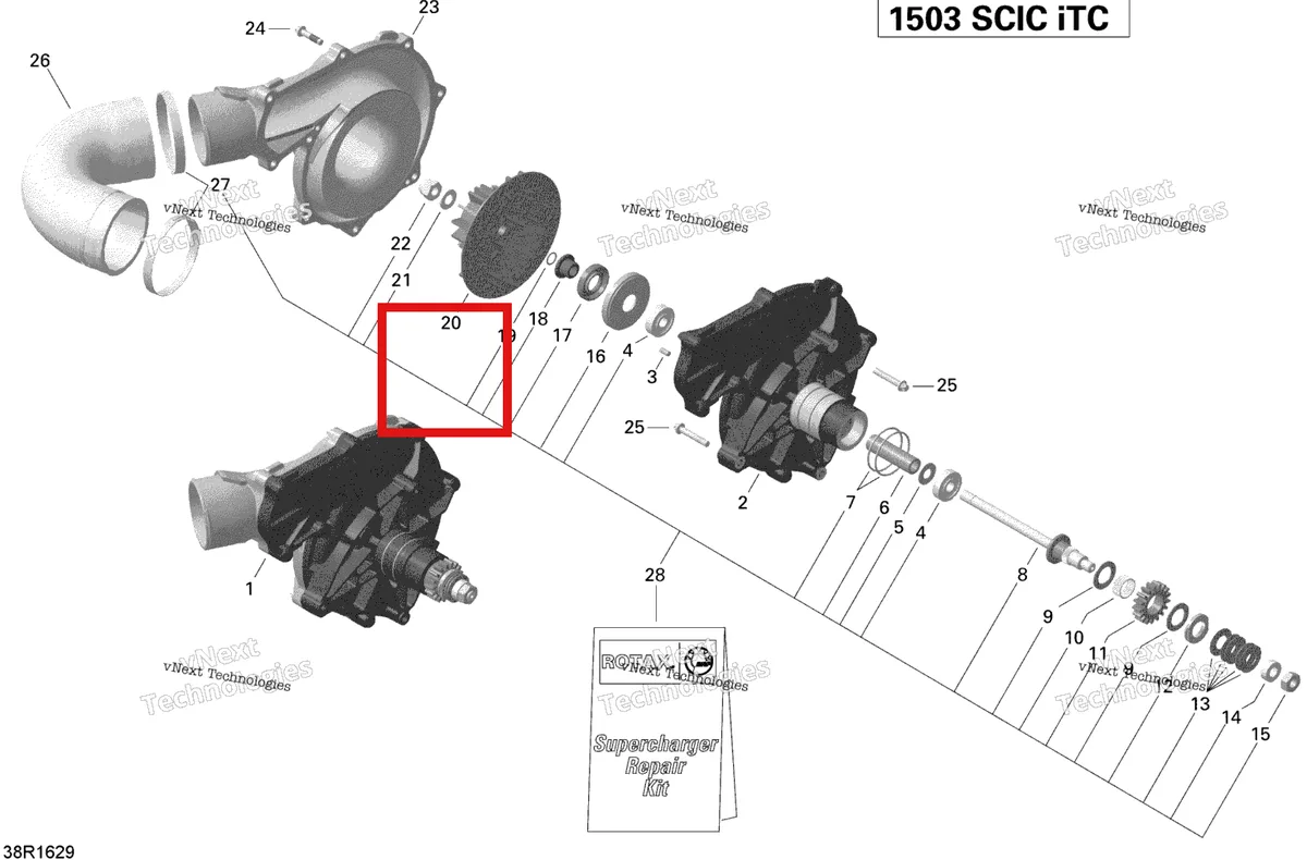 Деталь 420851703 на схеме узла 2016 Sea-Doo GTI-GTR-GTS Supercharger - 215