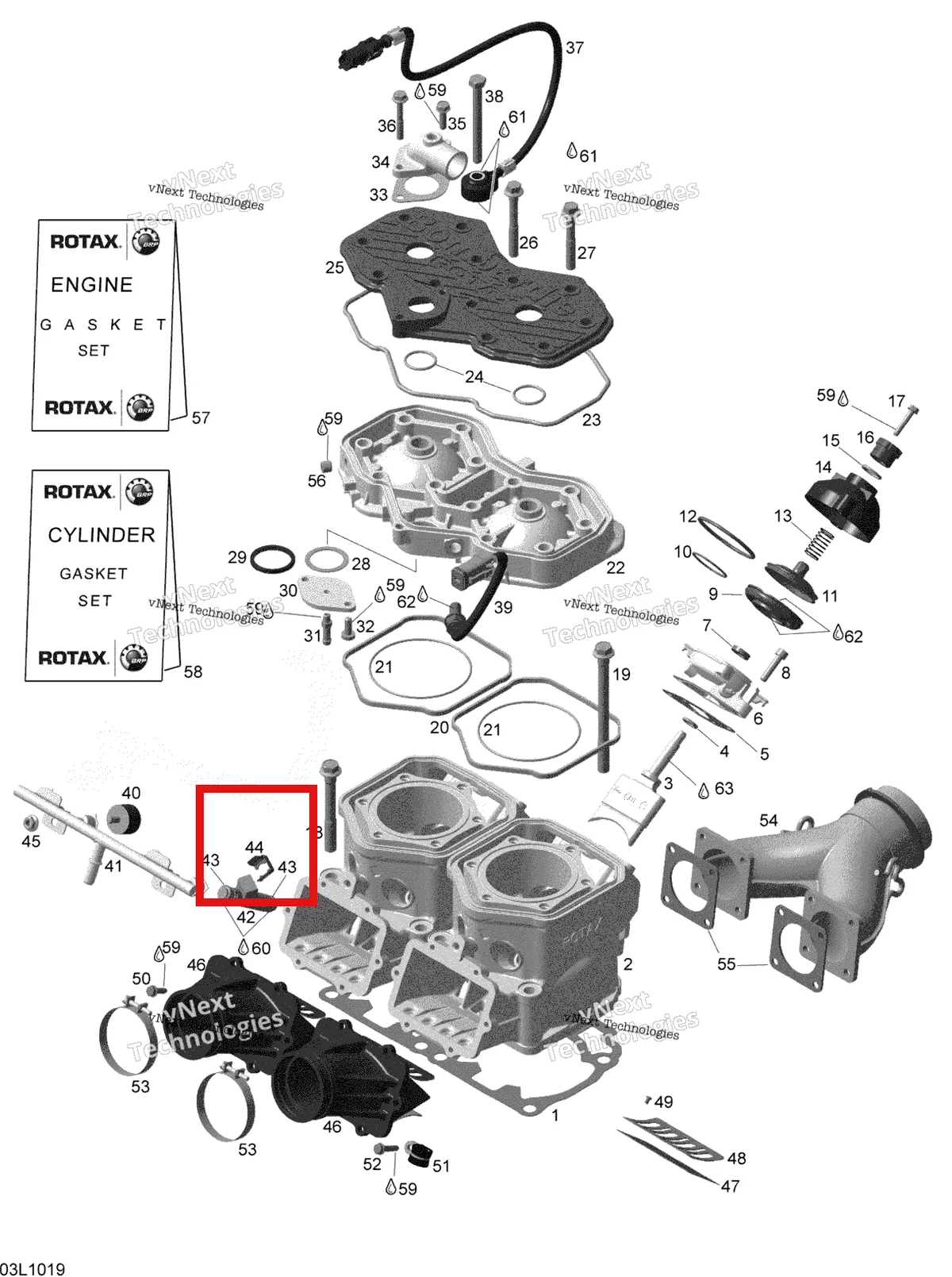 Деталь 420851800 (Инжектор) на схеме узла 2010 Ski-Doo Expedition TUV SE 600HO SDI XU Cylinder And Cylinder Head