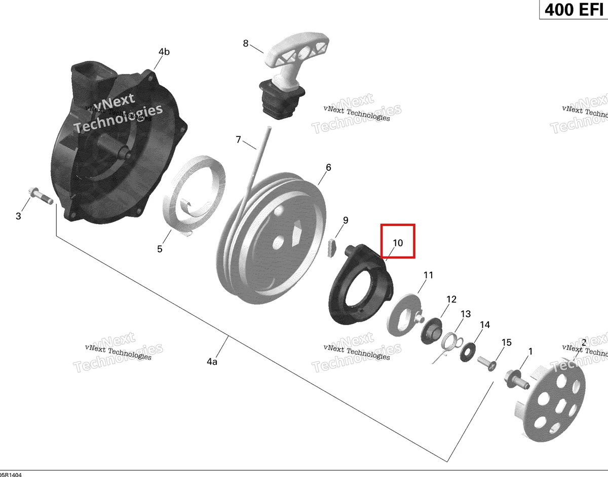 Деталь 420852299 на схеме узла 2014 Can-Am OUTLANDER 400 EFI, STD, XT Rewind Starter