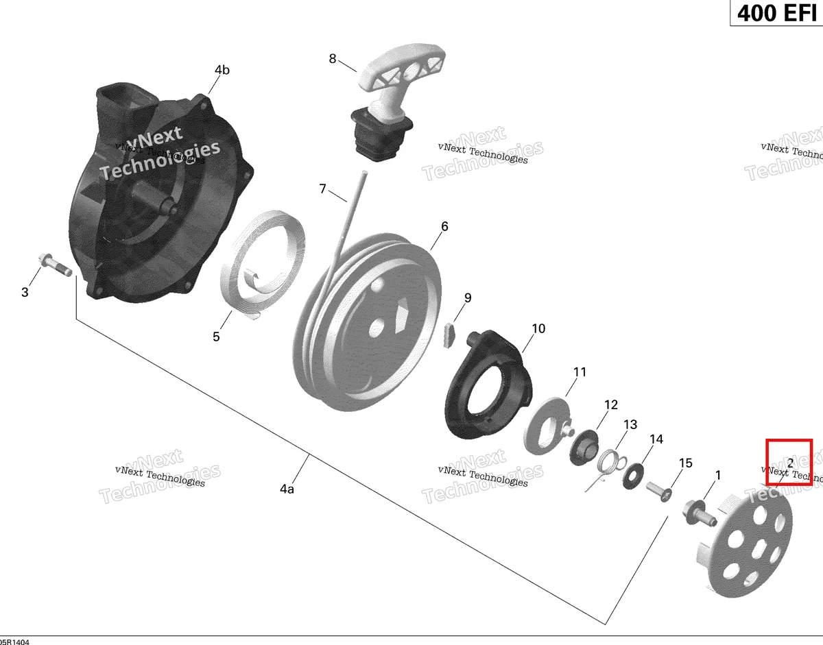 Деталь 420852501 на схеме узла 2014 Can-Am OUTLANDER 400 EFI, STD, XT Rewind Starter