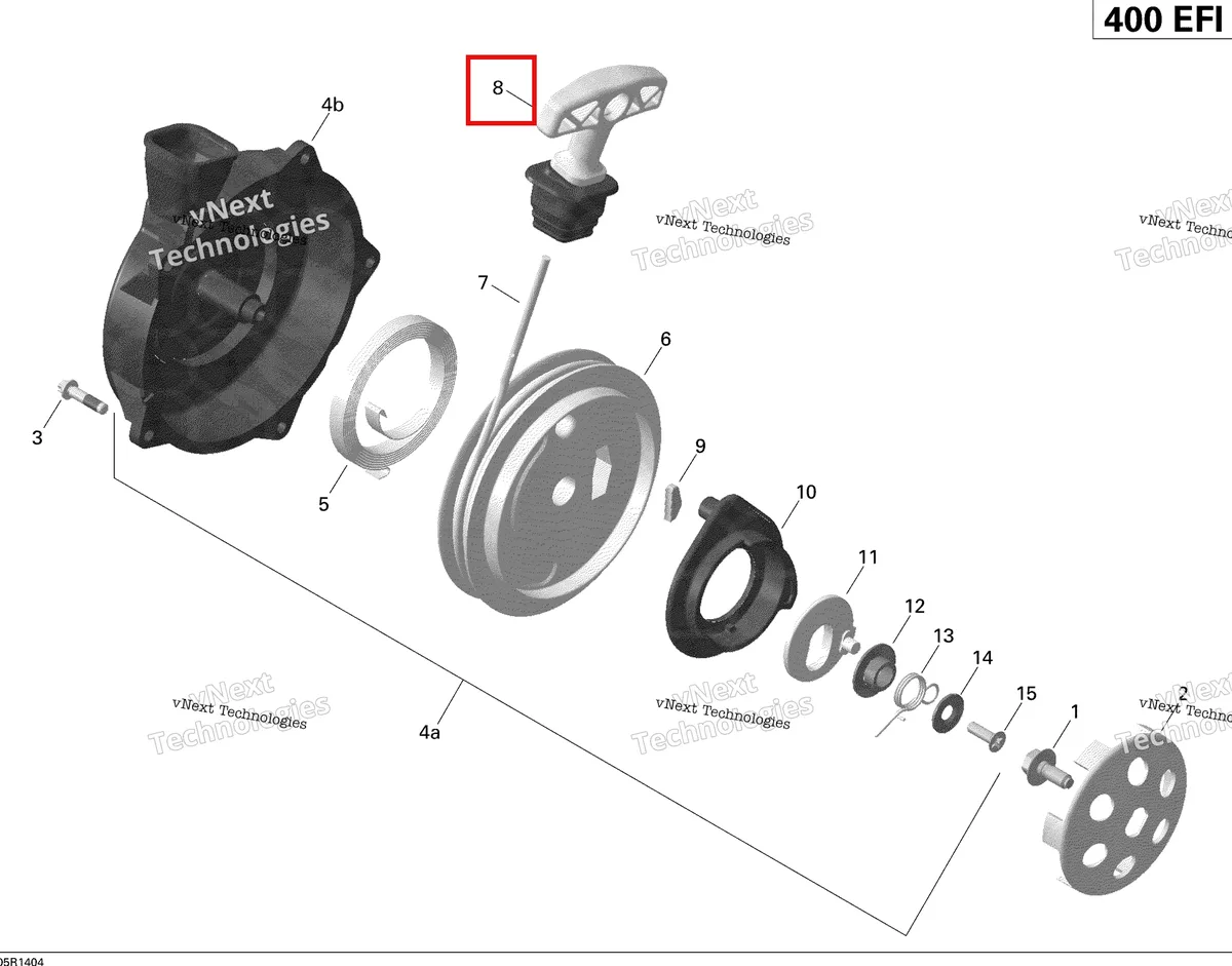 Деталь 420852555 на схеме узла 2014 Can-Am OUTLANDER 400 EFI, STD, XT Rewind Starter