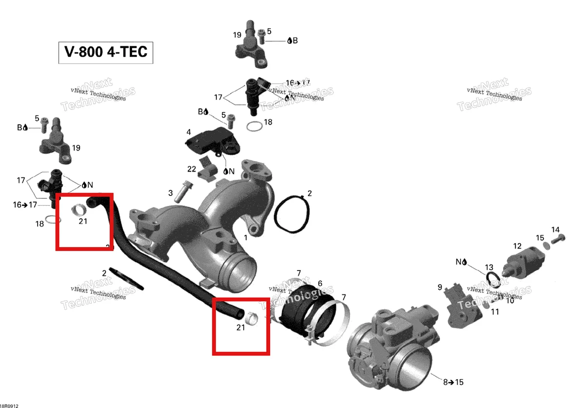 Схема применяемости: Хомут Ski-Doo GTX LE 1200 4-TEC (2009) (420853303)