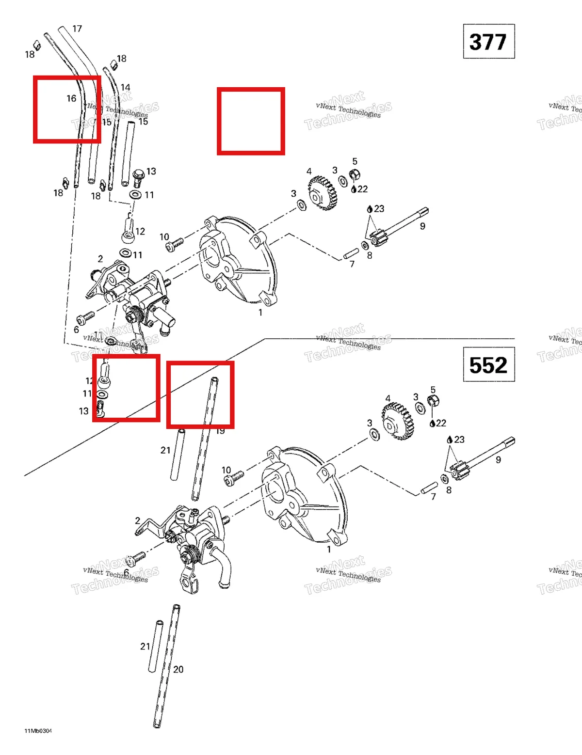 Деталь 420853840 (Зажим) на схеме узла 2003 Ski-Doo MX Z 380 F/550 F Oil Injection System