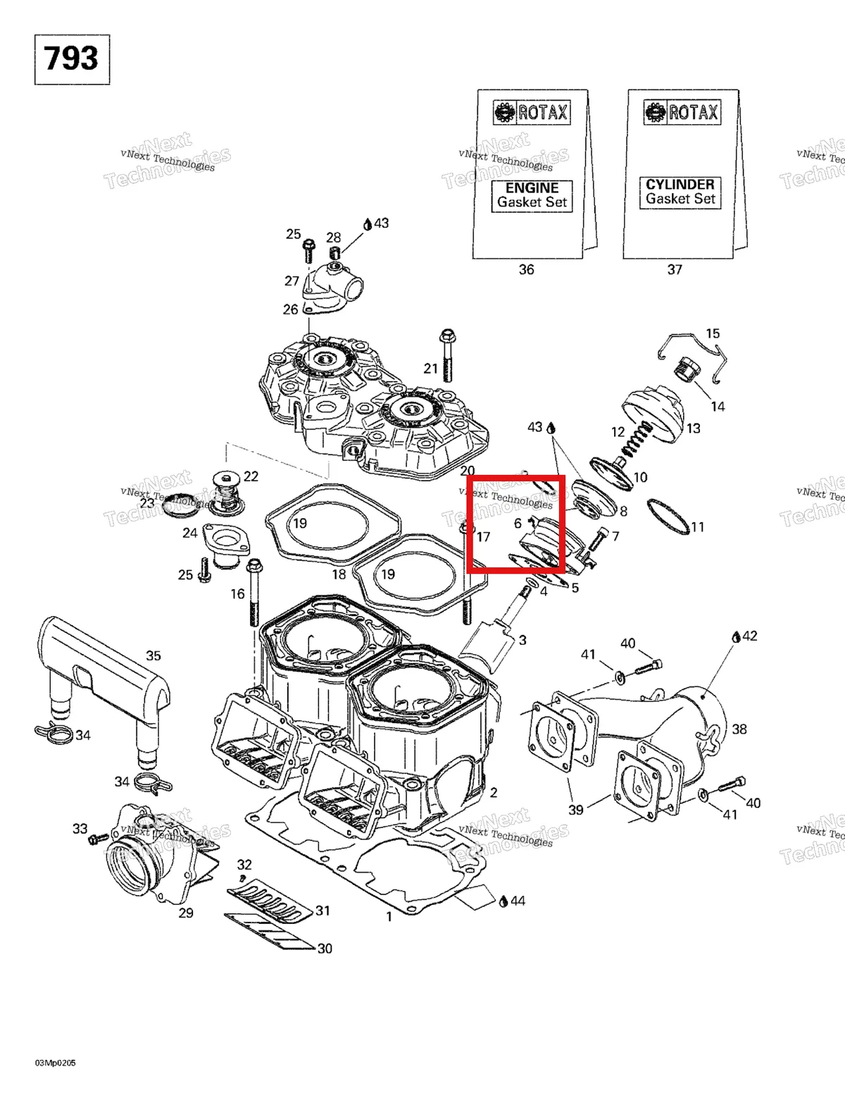 Деталь 420854450 (Деталь Valve Rod Housing) на схеме узла 