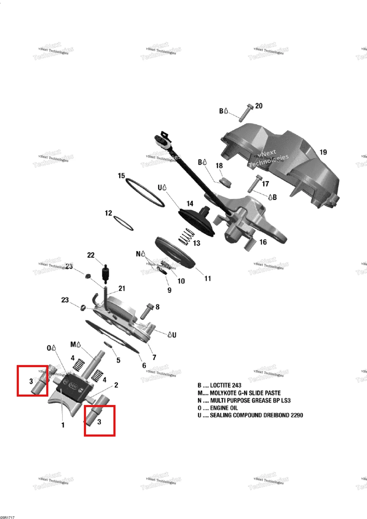 Деталь 420854990 (Клапан выпускной) на схеме узла 2017 Ski-Doo SKANDIC - 2-STROKE - WT-SWT Rave Valve - 600Ho E-Tec