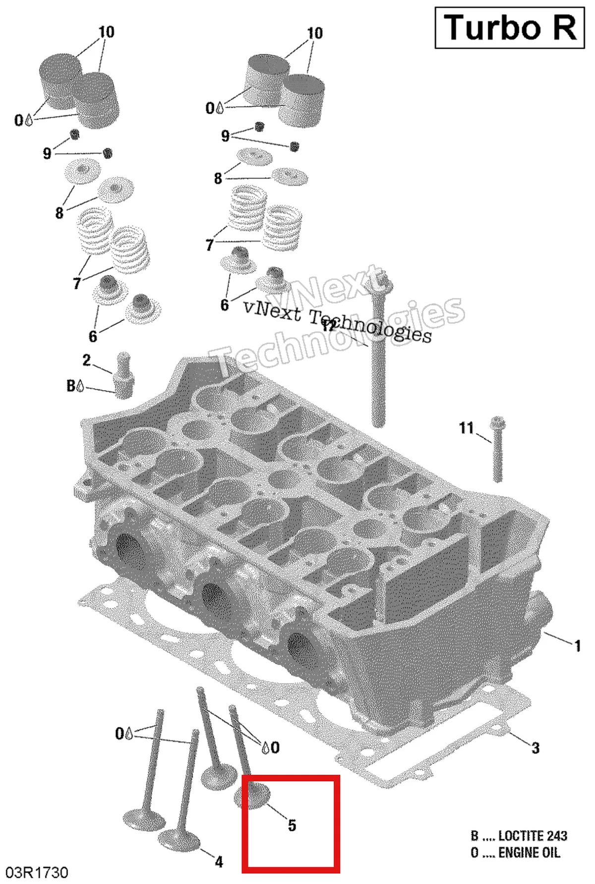 Деталь 420855130 (Деталь Intake Valve, 29 Mm) на схеме узла 2019 Can-Am Maverick Turbo Cylinder Head