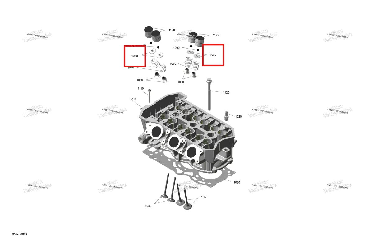 Деталь 420855150 (Тарелка клапана) на схеме узла 2027 Ski-Doo RENEGADE - X-RS - 900 ACE TURBO R - DAVN - Circuit Yellow - 15X137X1.5IR Track Rotax - Cylinder Head