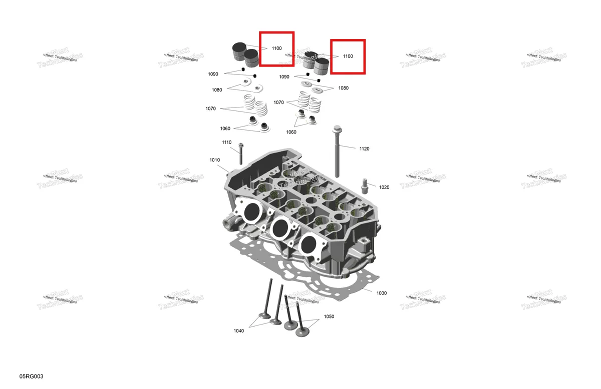 Деталь 420855165 на схеме узла 2027 Ski-Doo RENEGADE - X-RS - 900 ACE TURBO R - DAVN - Circuit Yellow - 15X137X1.5IR Track Rotax - Cylinder Head