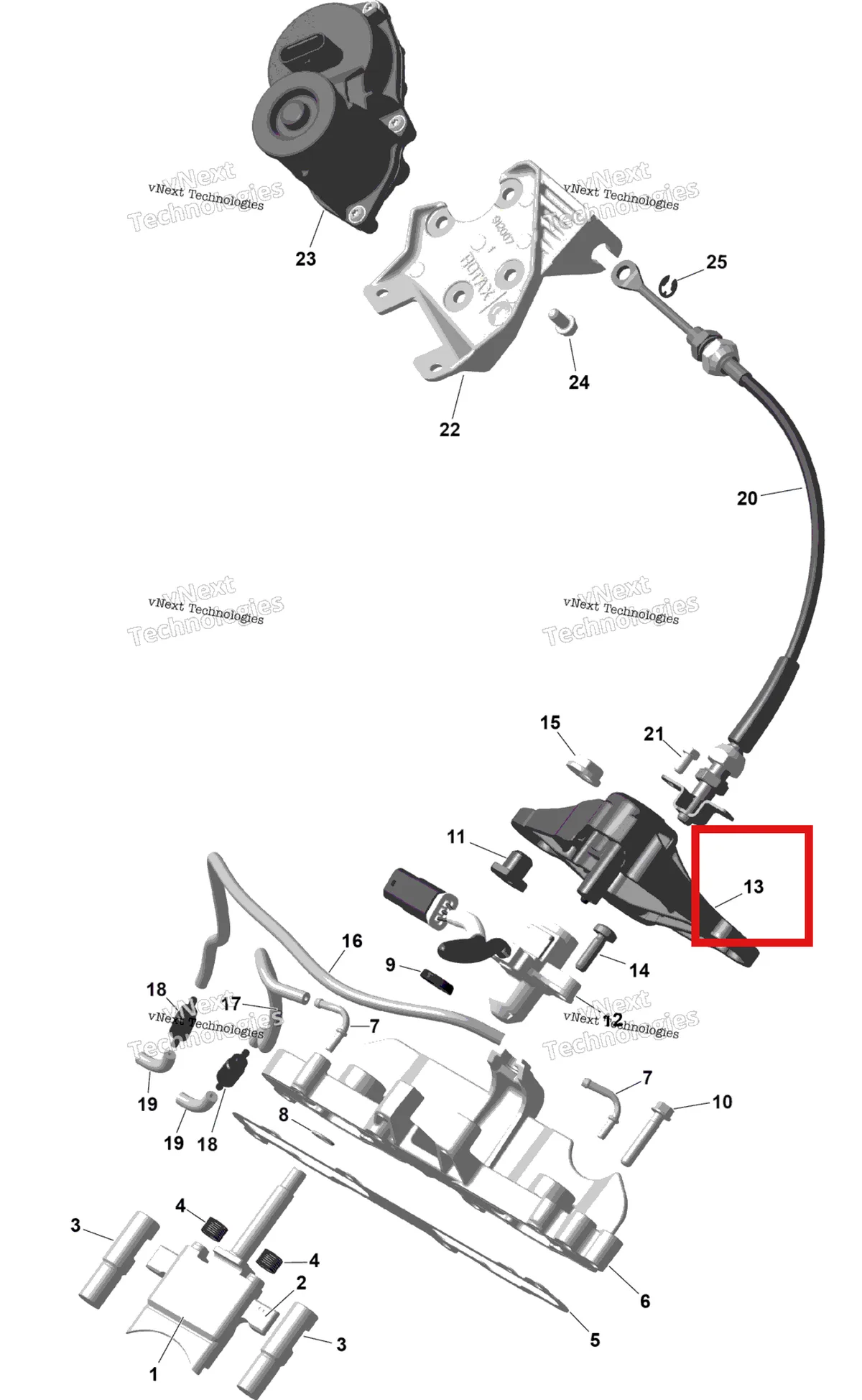 Схема применяемости: Клапан Bar Ski-Doo Expedition 850 E-TEC SE (2024) (420855290)