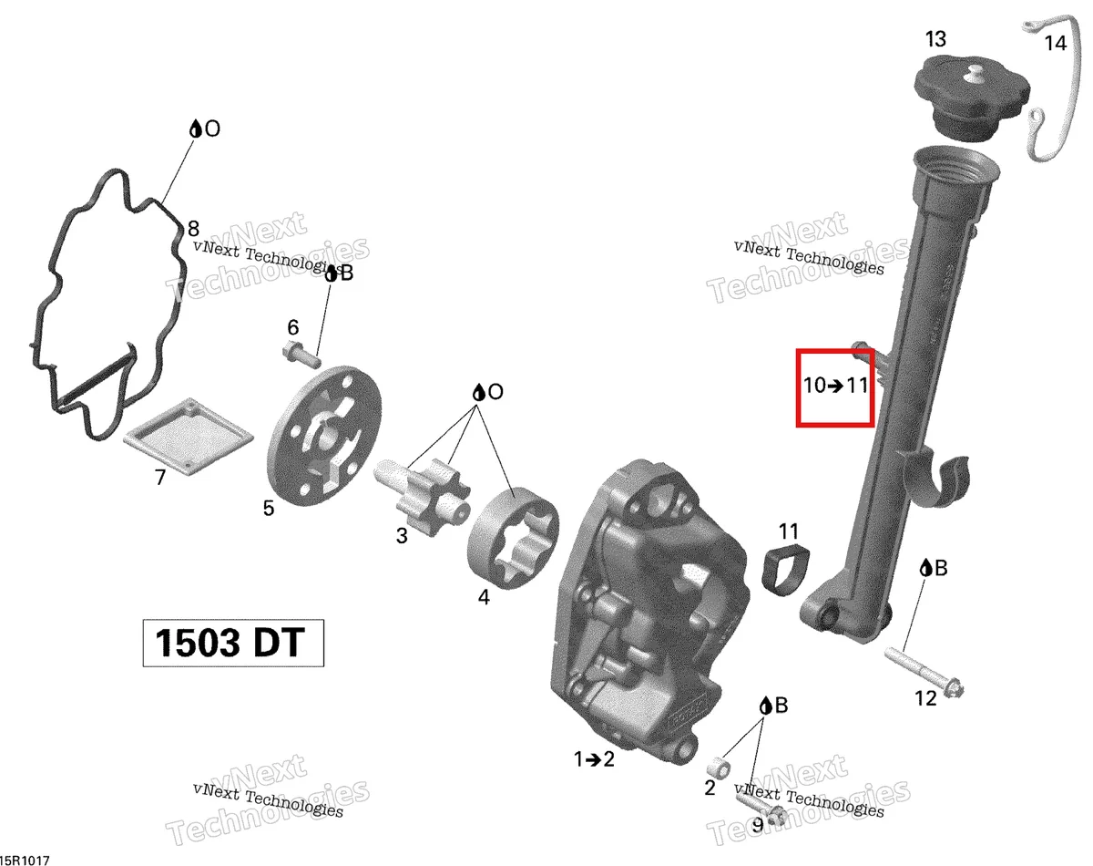 Деталь 420856510 на схеме узла 2010 Sea-Doo GTI 130 and Rental Oil Separator