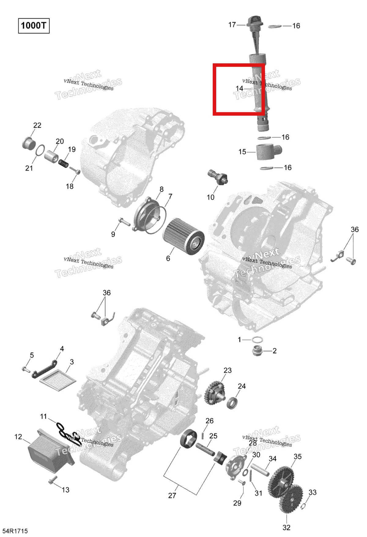 Деталь 420856927 на схеме узла 2017 Can-Am Maverick Engine Lubrication - Turbo