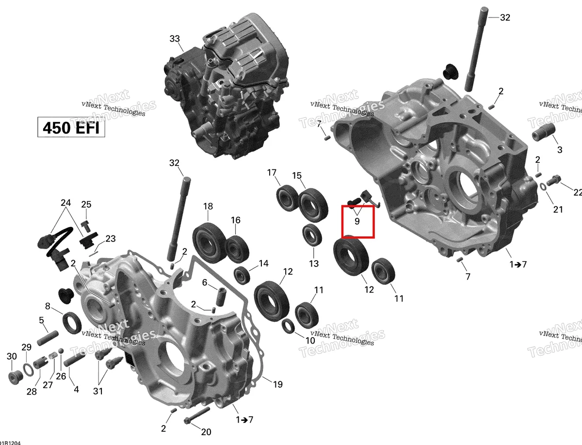 Деталь 420856986 на схеме узла 2015 Can-Am DS 450EFI STD Crankcase