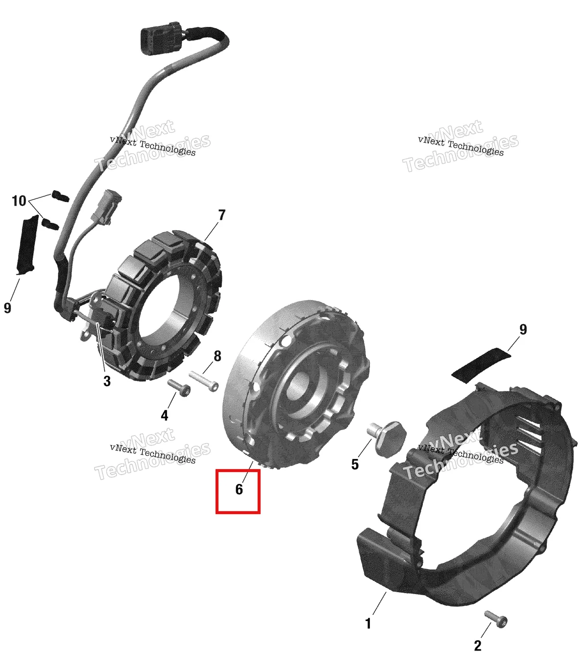 Деталь 420864438 на схеме узла 2022 Ski-Doo MXZ 600RS Rotax - Magneto