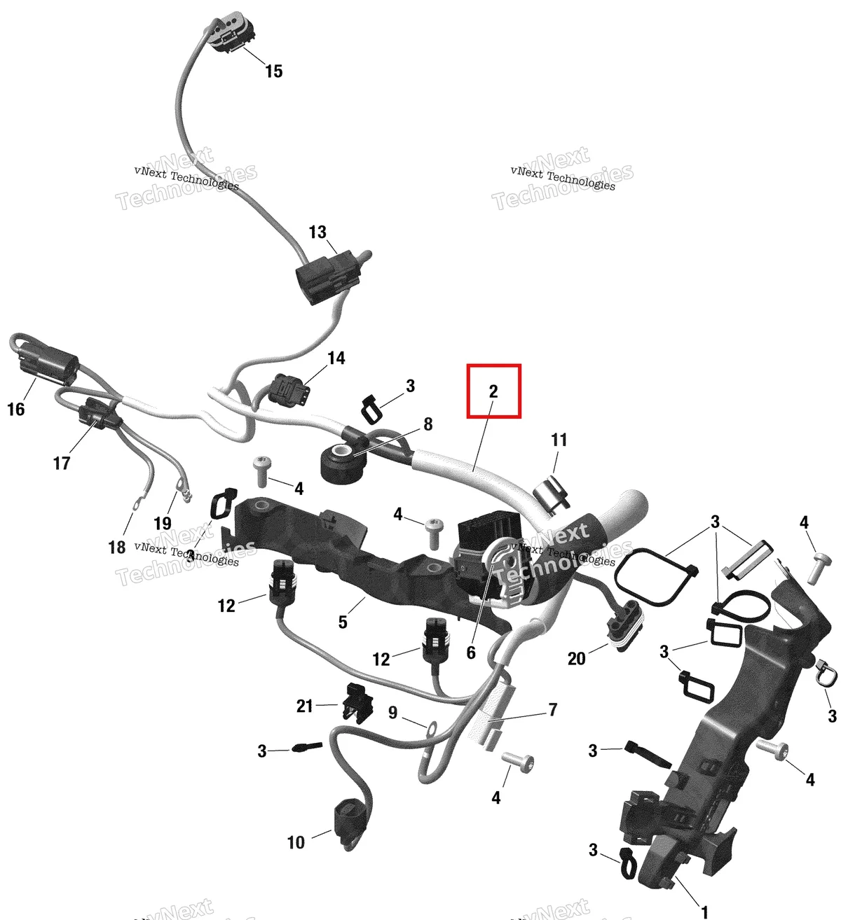 Деталь 420864447 на схеме узла 2022 Ski-Doo SUMMIT 600R E-TEC - SP - Package 146