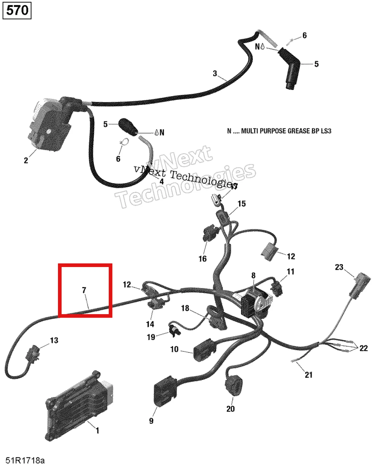 Деталь 420864696 на схеме узла 2020 Can-Am Outlander 570 EFI - STD DPS XT HUNTING Engine Harness And Electronic Module - 570 Efi - Std - Dps - Xt - Hunting