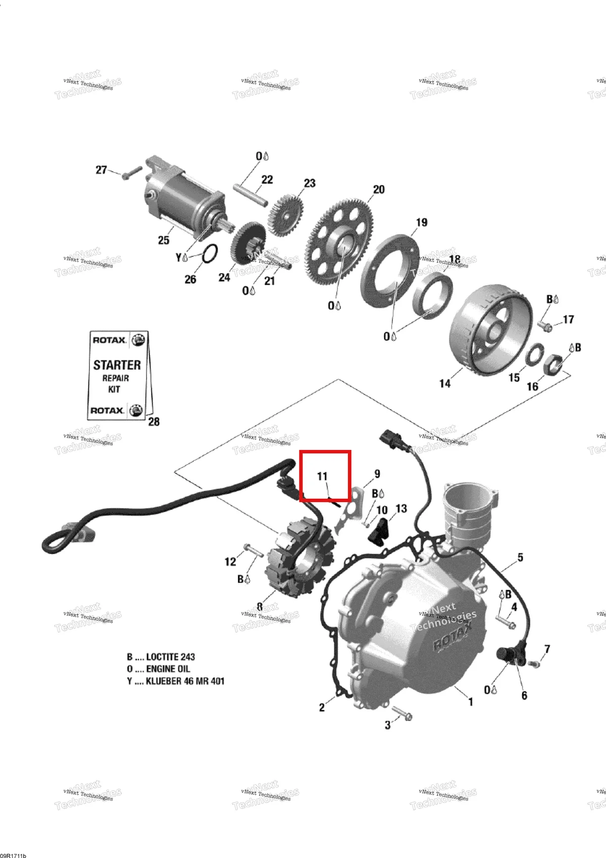 Деталь 420866717 (Стяжка) на схеме узла 2017 Ski-Doo EXPEDITION - 4-STROKE - LE-SE Magneto And Electric Starter - 1200 4-Tec