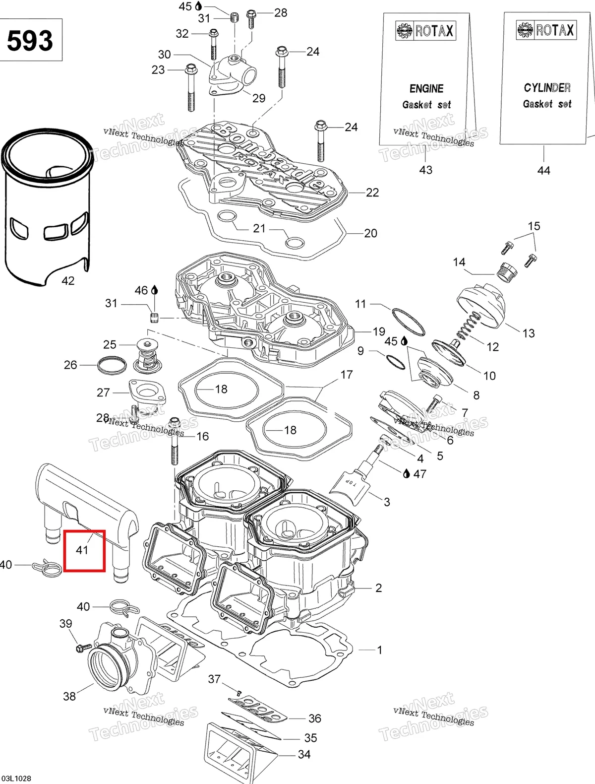 Деталь 420867815 (Деталь Intake Resonator) на схеме узла 2010 Ski-Doo Skandic WT 600 Cylinder And Cylinder Head