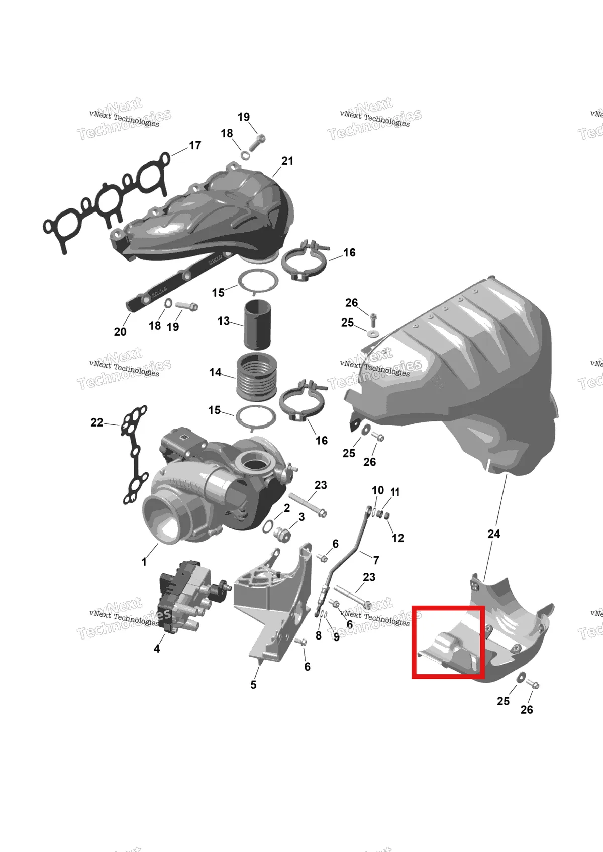 Деталь 420873525 на схеме узла 2026 Can-Am Maverick R - 996NT - X - 8GTA - Legion Red - 77