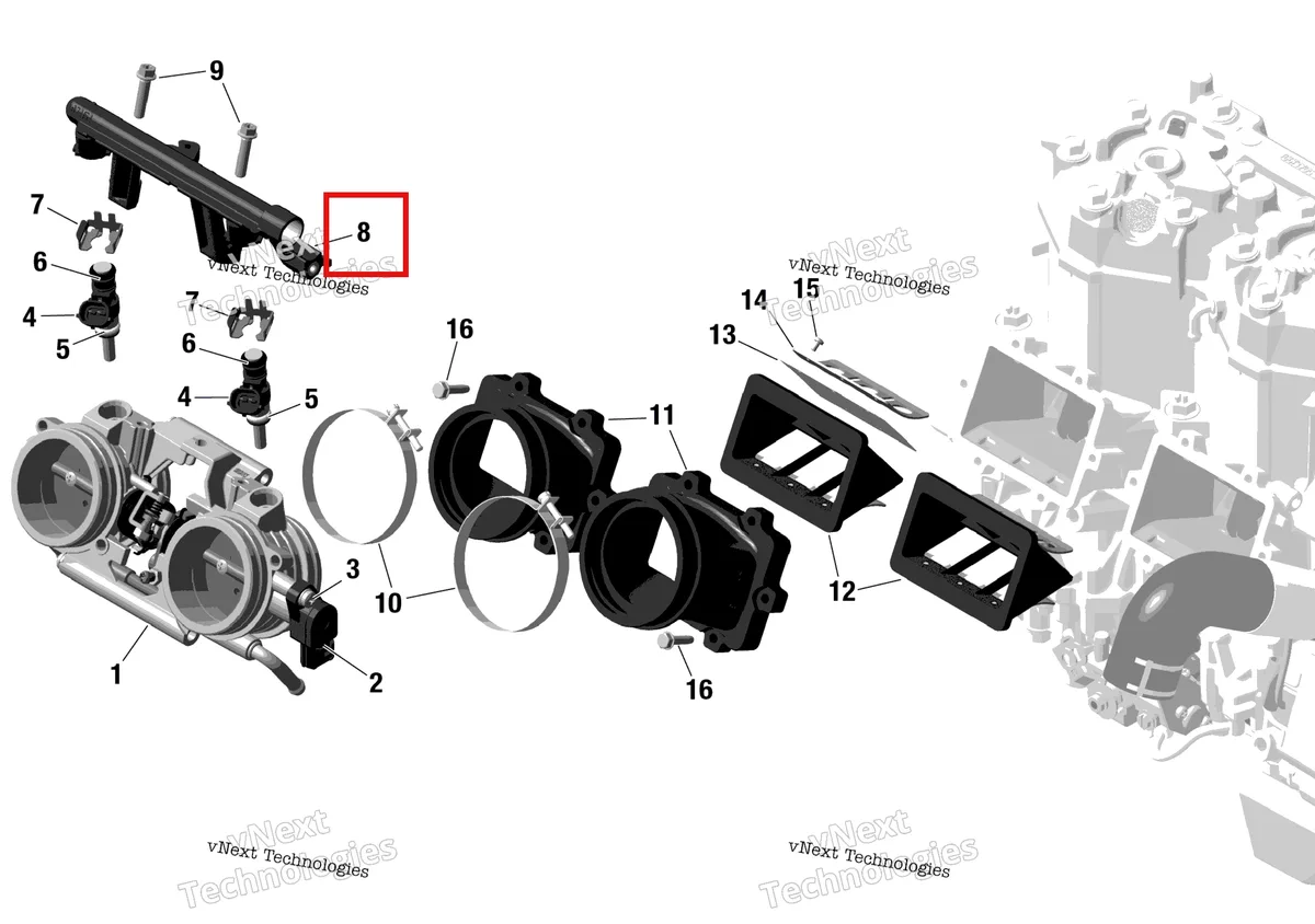 Деталь 420874154 на схеме узла Rotax - Electronic Fuel Injection