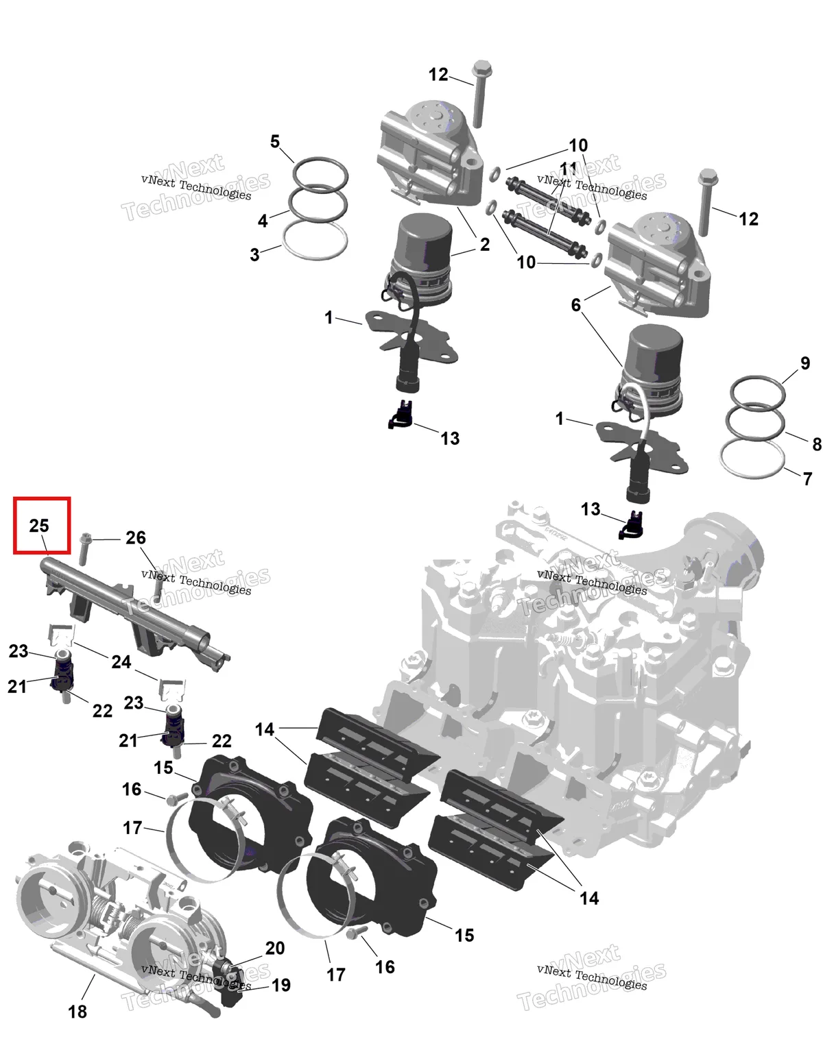 Деталь 420874155 на схеме узла 2025 Ski-Doo EXPEDITION - 850 E-TEC - SE - AGSA - Deep Black - 154X20X1.8CST8 Track Rotax - Electronic Fuel Injection