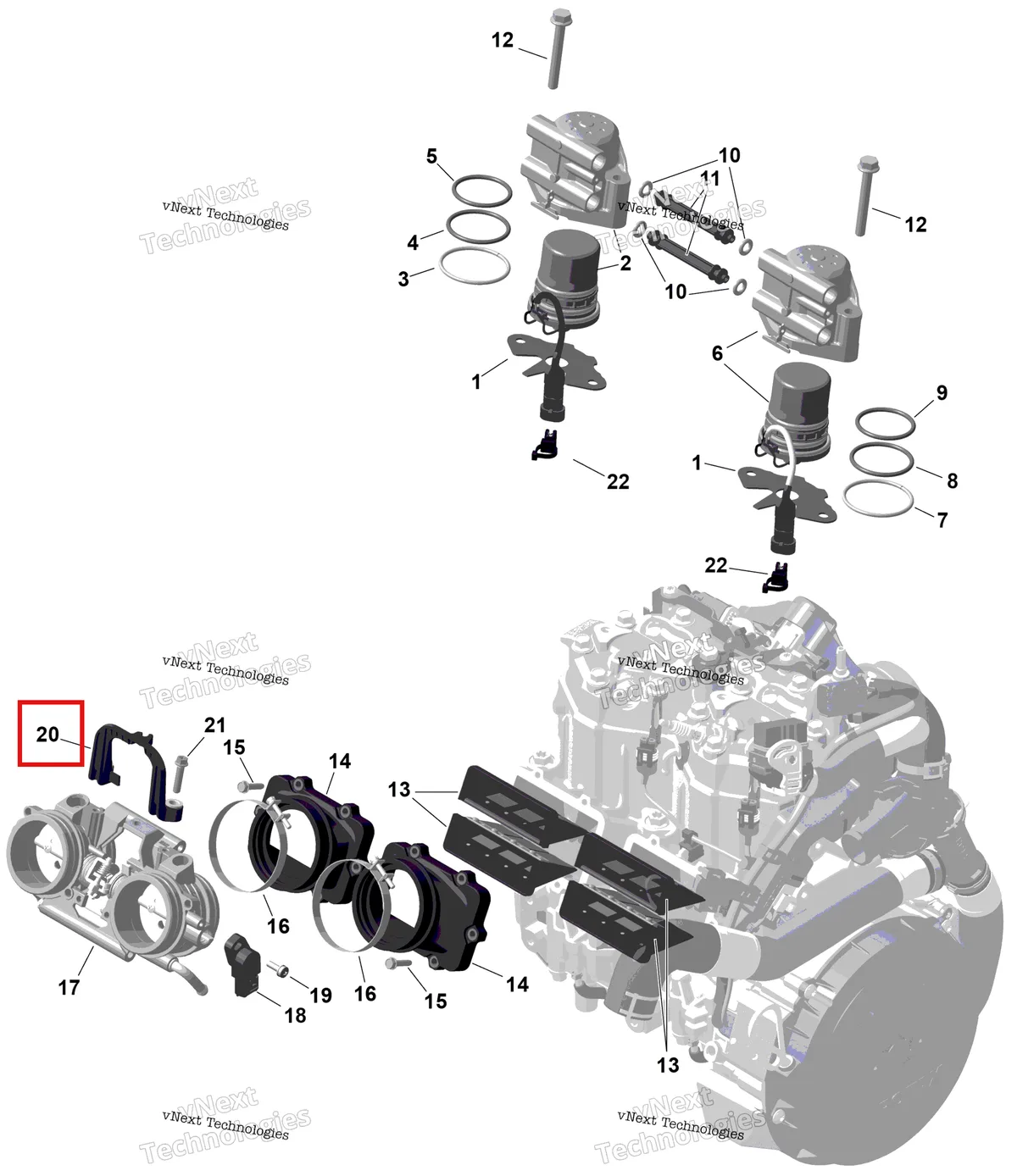 Деталь 420874163 на схеме узла 2026 Ski-Doo BACKCOUNTRY - Adrenaline - 600R E -TEC - UJTA - Deep Black - 15X146X1.5S Track Rotax - Electronic Fuel Injection