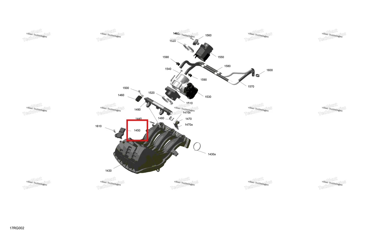 Деталь 420874651 на схеме узла 2027 Ski-Doo TUNDRA - LE - 600 ACE - GNVB - Deep Black - 16X154X1.5CH Track Rotax - Air Intake Manifold And Throttle Body