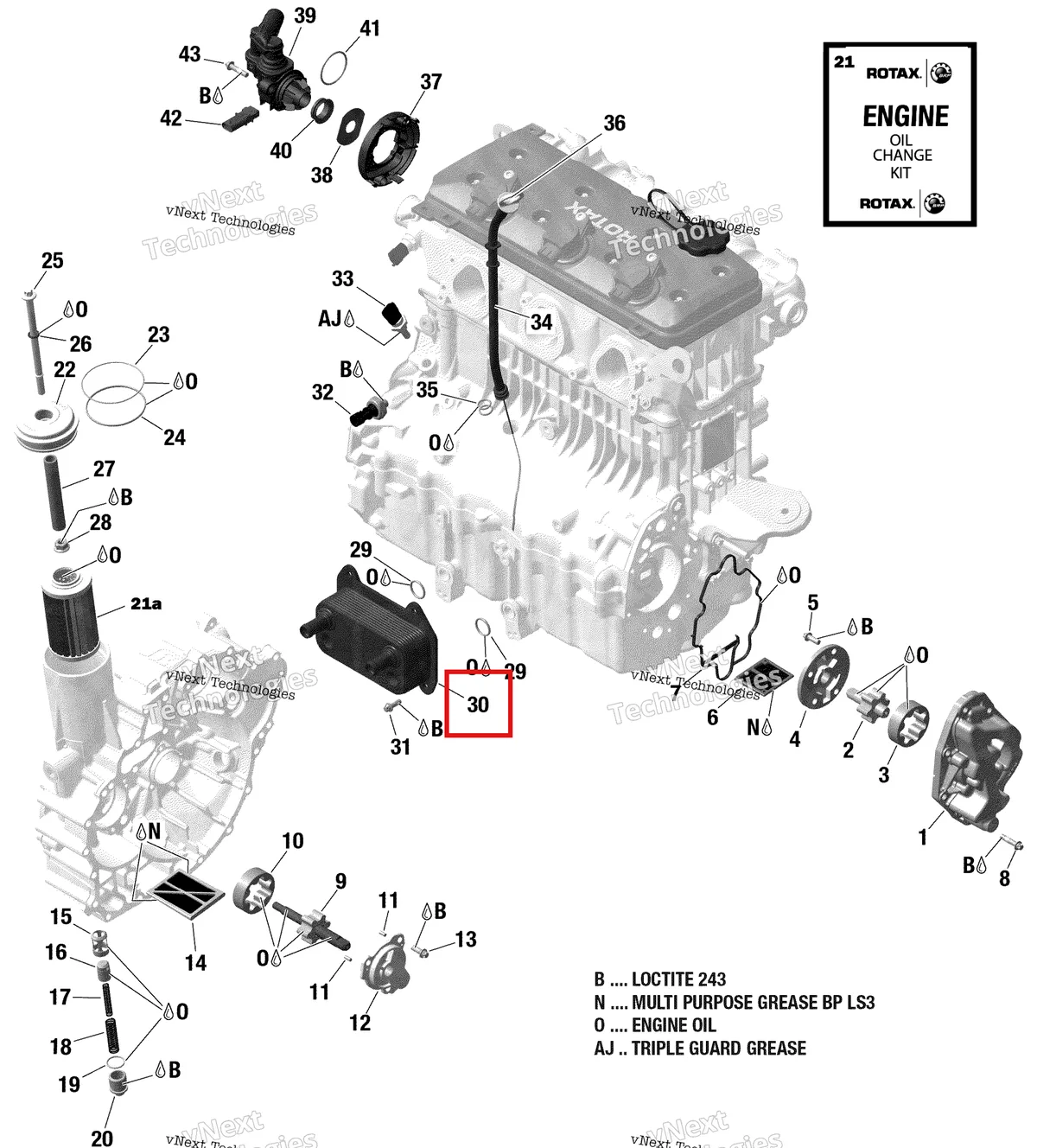 Деталь 420888852 на схеме узла Engine Lubrication