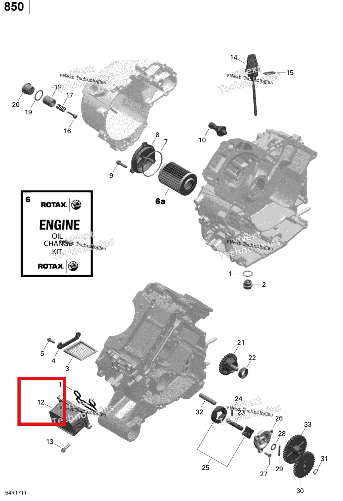 Деталь 420890180 на схеме узла 2022 Can-Am Renegade 850 EFI - STD Rotax - Engine Lubrication - 850 Efi