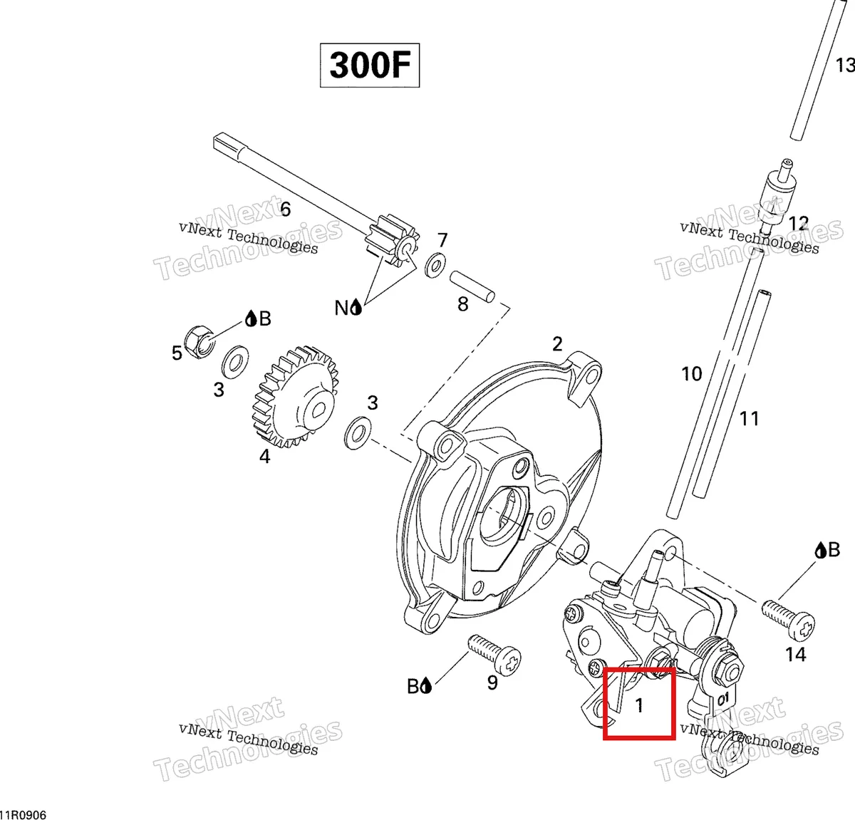 Деталь 420890252 (Масляный насос) на схеме узла 2009 Ski-Doo Skandic Tundra Oil Pump