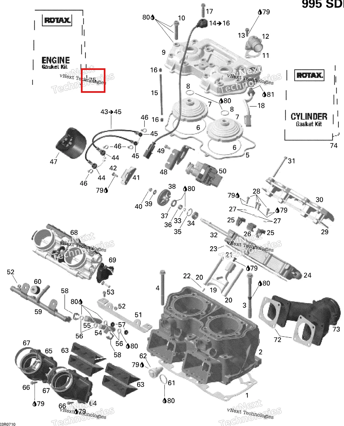 Деталь 420891131 на схеме узла 2007 Ski-Doo MACH Z Adrenaline Cylinder And Cylinder Head, Mach, Mxz, Hm Eur