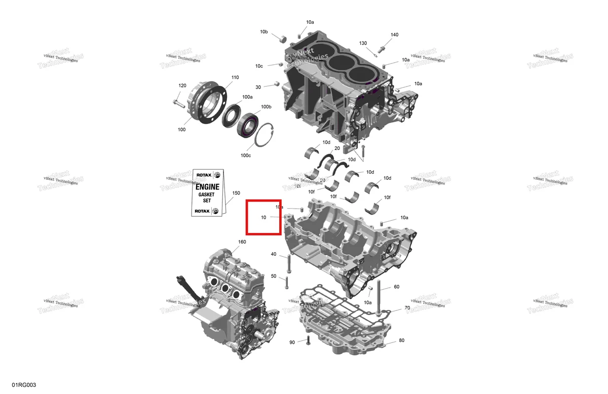 Деталь 420893138 на схеме узла 2027 Ski-Doo SKANDIC - LE - 900 ACE - AHVA - Deep Black - 20X154X1.5CSS Track Rotax - Crankcase