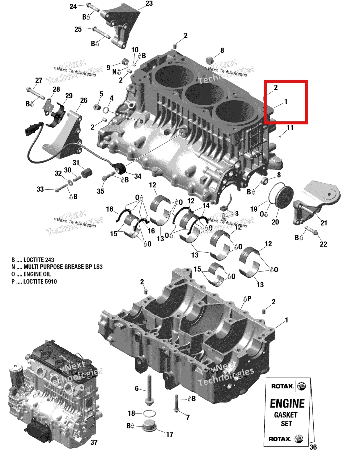 Деталь 420893579 на схеме узла Engine Block
