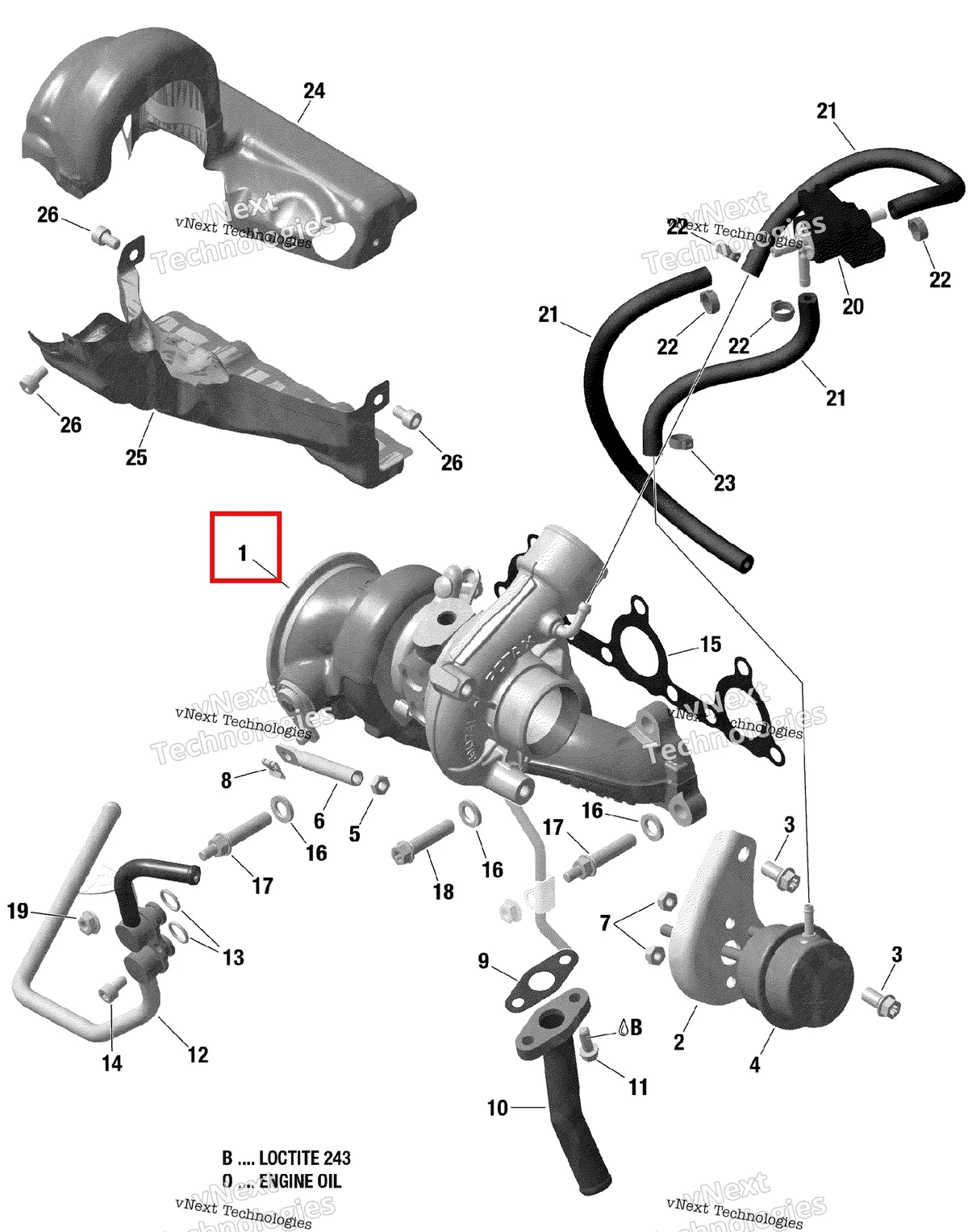 Деталь 420893731 на схеме узла 2018 Can-Am MAVERICK X3 TURBO R - STD XDS DPS XRS DPS Turbocharger