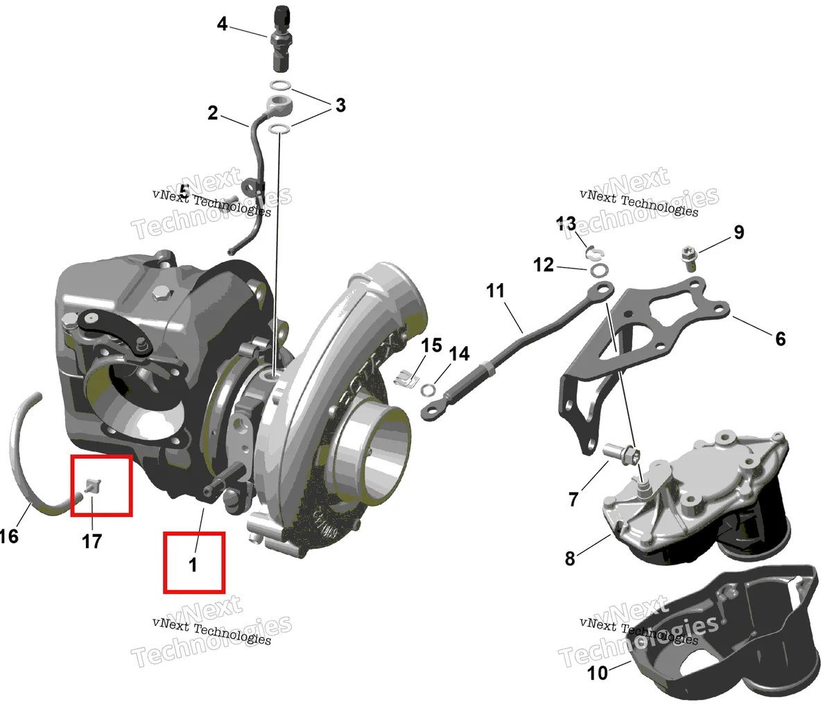 Деталь 420893746 на схеме узла 2026 Ski-Doo BACKCOUNTRY - X-RS - 850 E-TEC Turbo R - UZT3 - Scandi Blue - 16X146X2.0P Track - SHOT starter Rotax - Turbocharger