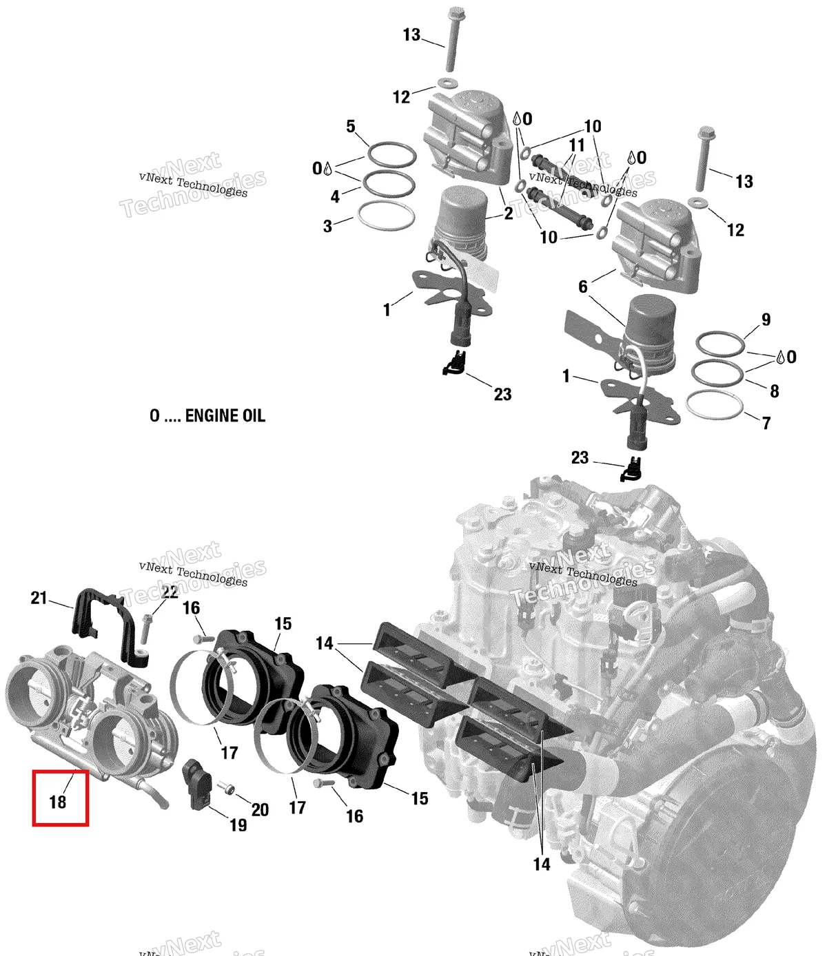 Деталь 420893804 на схеме узла 2019 Ski-Doo BACKCOUNTRY 600R E-TEC Efi