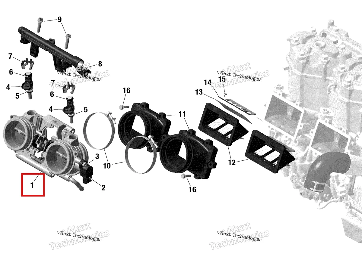 Деталь 420893806 на схеме узла 2022 Ski-Doo BACKCOUNTRY 600 EFI - SPORT Rotax - Efi