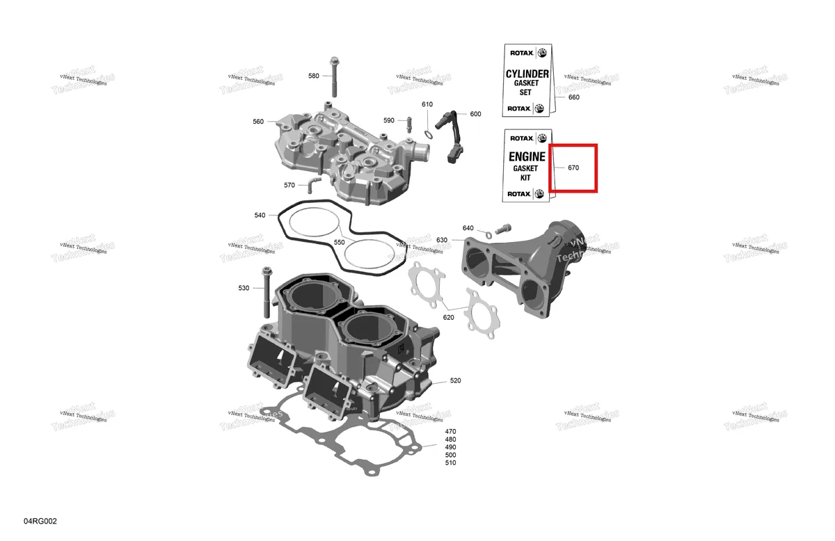 Деталь 420894371 на схеме узла 2027 Ski-Doo SUMMIT - NEO - 600 EFI - TWVA - Deep Black - 14X146X1.6CF Track Rotax - Cylinder