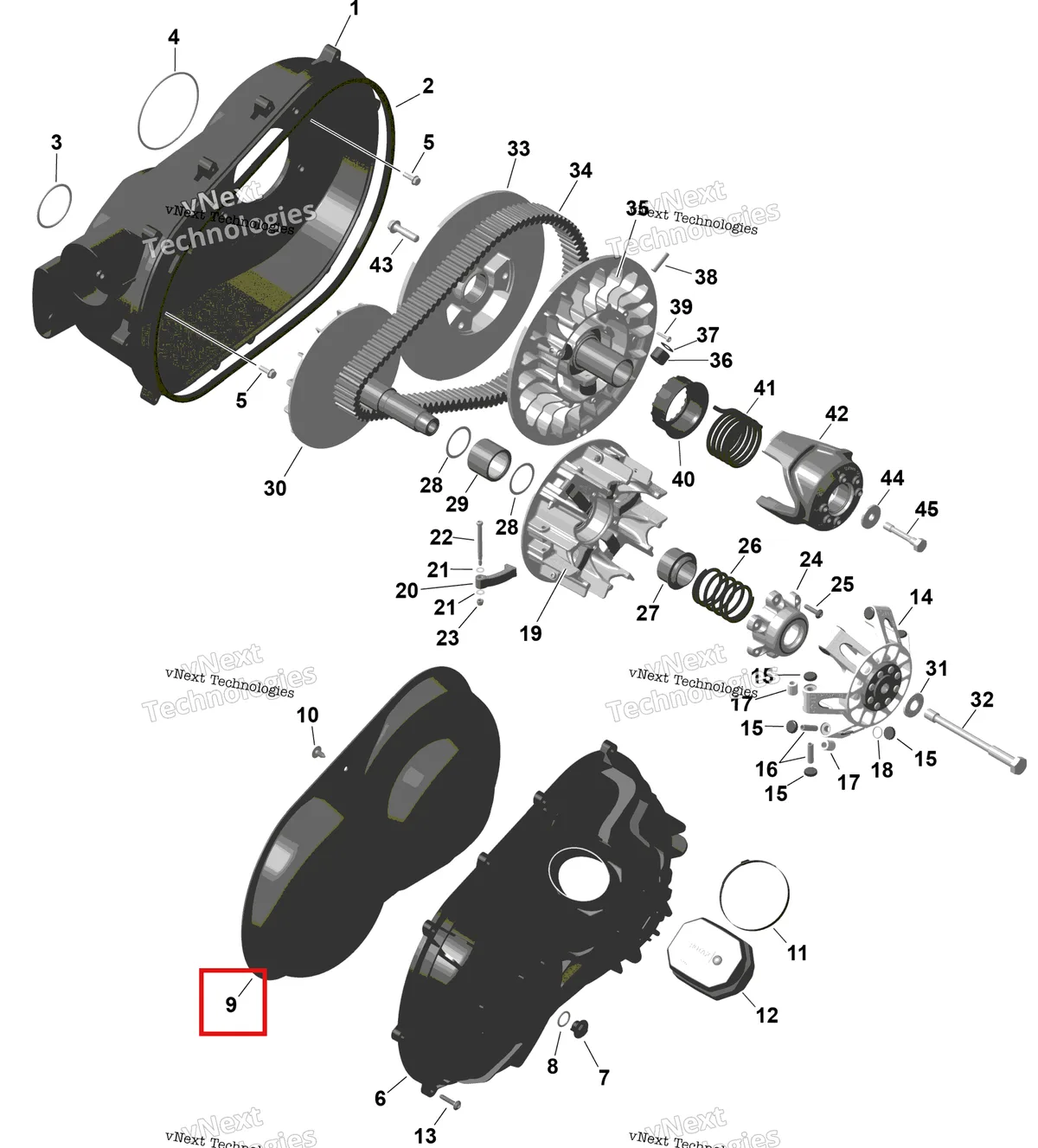 Деталь 420897387 на схеме узла 2026 Can-Am Defender - HD10 - DPSCAB - 8UTF - Compass Green - 65