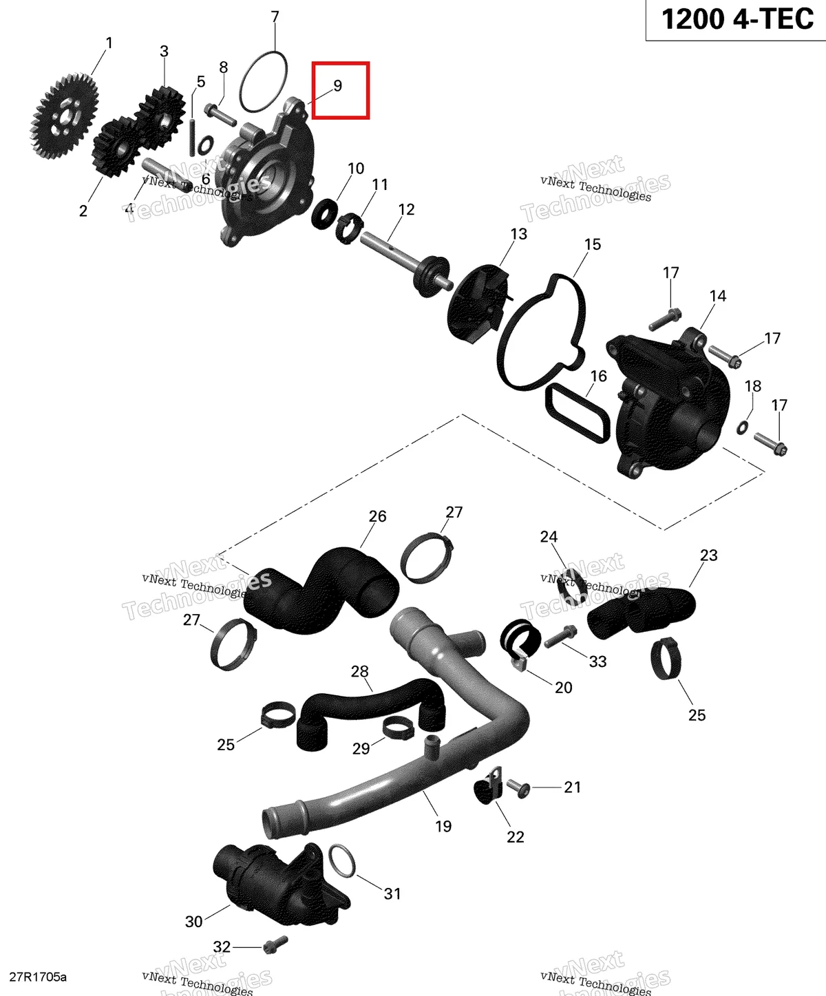 Деталь 420910230 (Деталь Step Collar) на схеме узла 