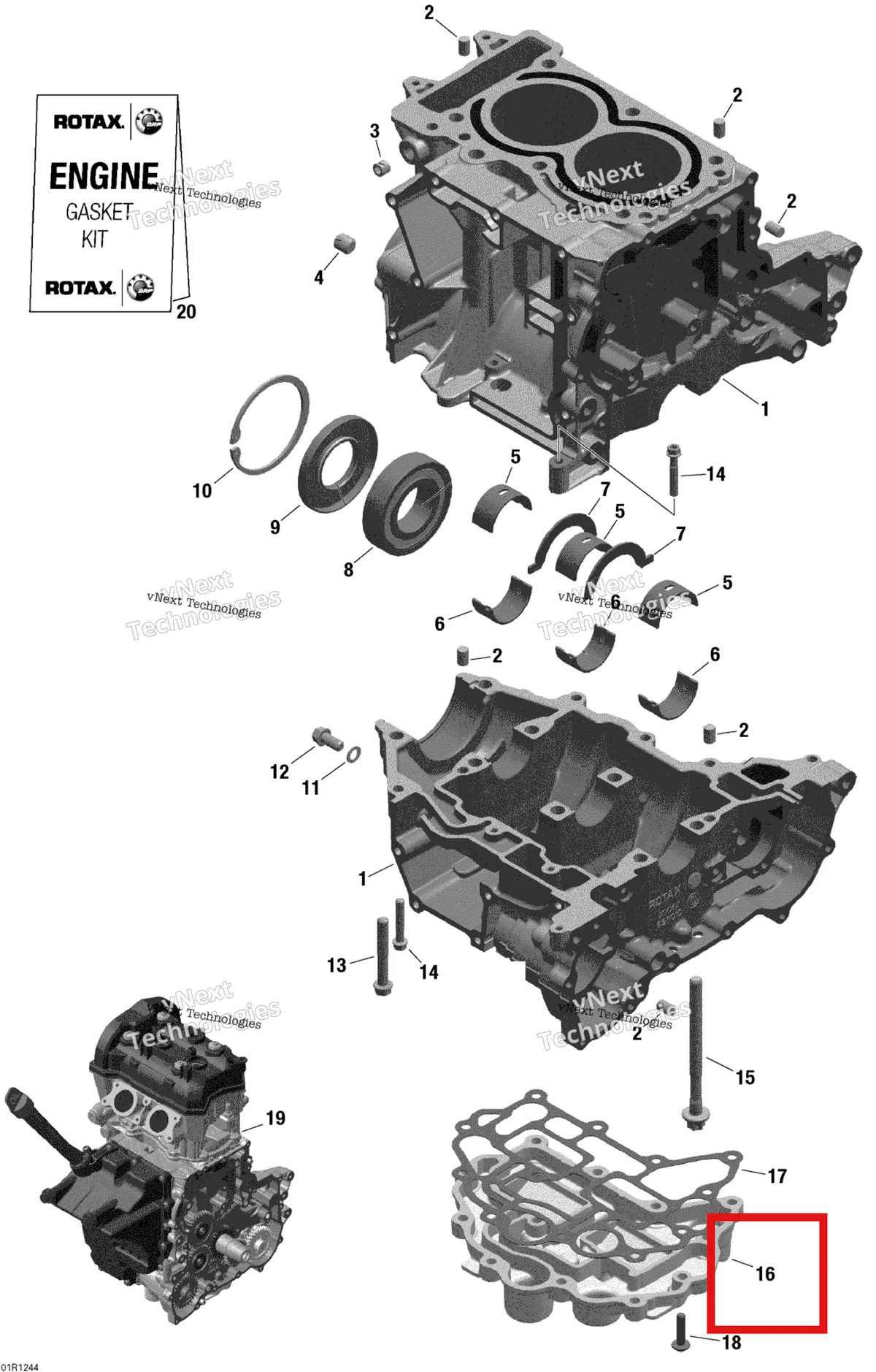Деталь 420911120 (Масляный Поддон Крышка) на схеме узла Engine Block