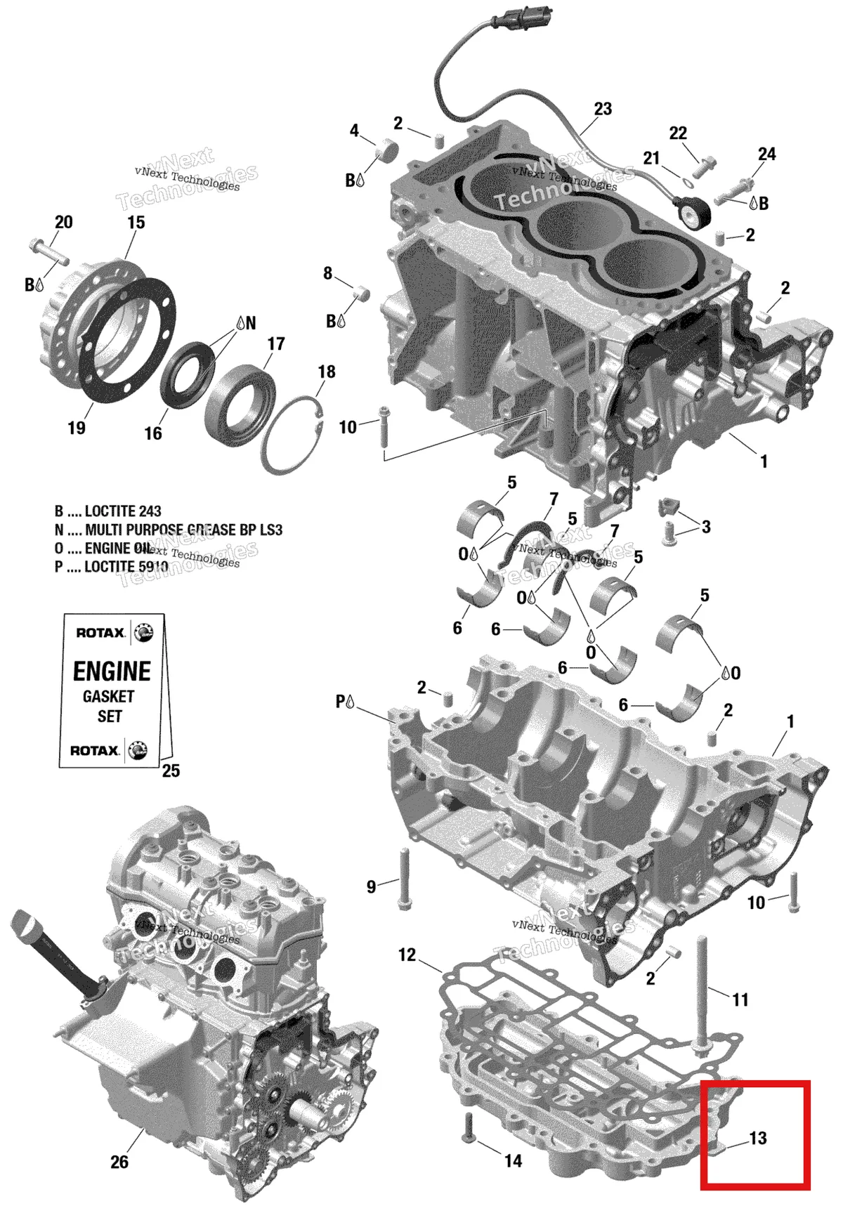 Деталь 420911506 на схеме узла 2022 Ski-Doo EXPEDITION LE 900 ACE TURBO Rotax - Crankcase