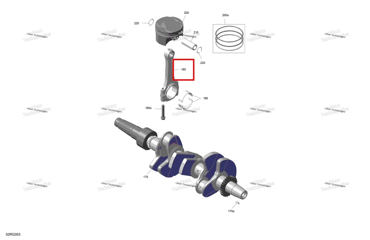 Деталь 420917711 на схеме узла 2027 Ski-Doo SKANDIC - LE - 900 ACE - AHVA - Deep Black - 20X154X1.5CSS Track Rotax - Crankshaft And Pistons