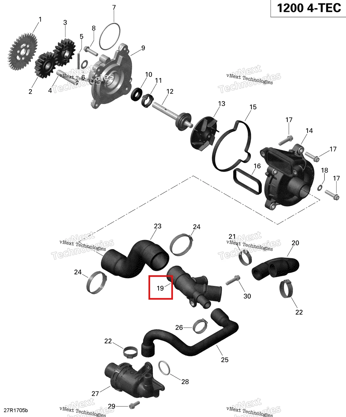 Деталь 420922141 (Деталь Water Manifold) на схеме узла