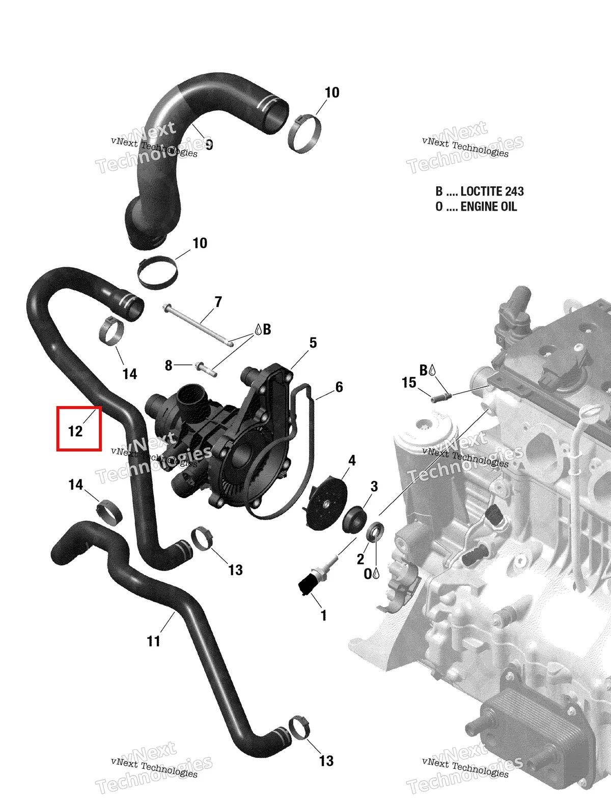 Деталь 420922792 на схеме узла Engine Cooling